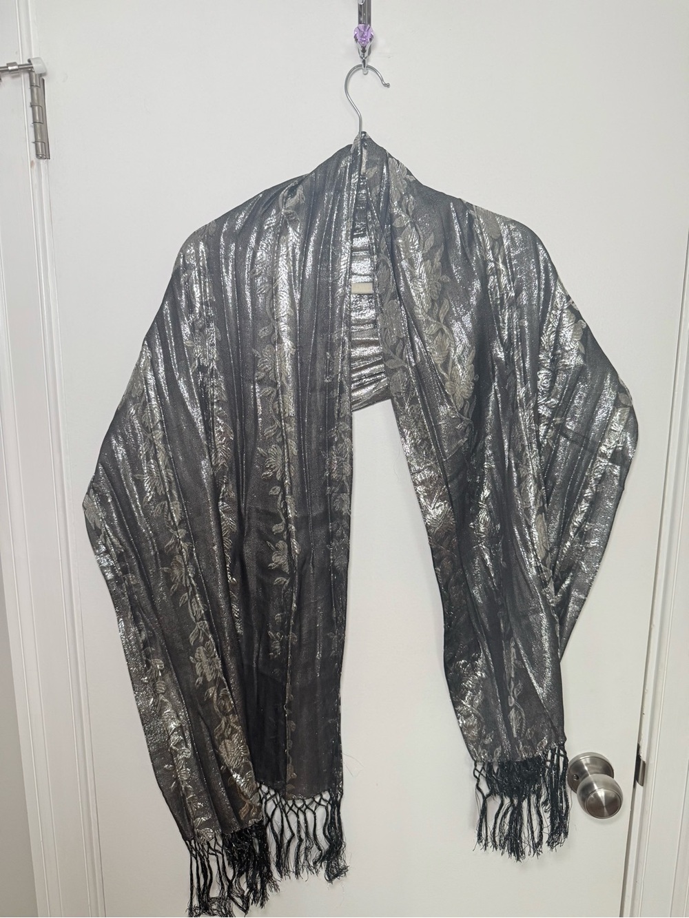 Metallic Black Scarf